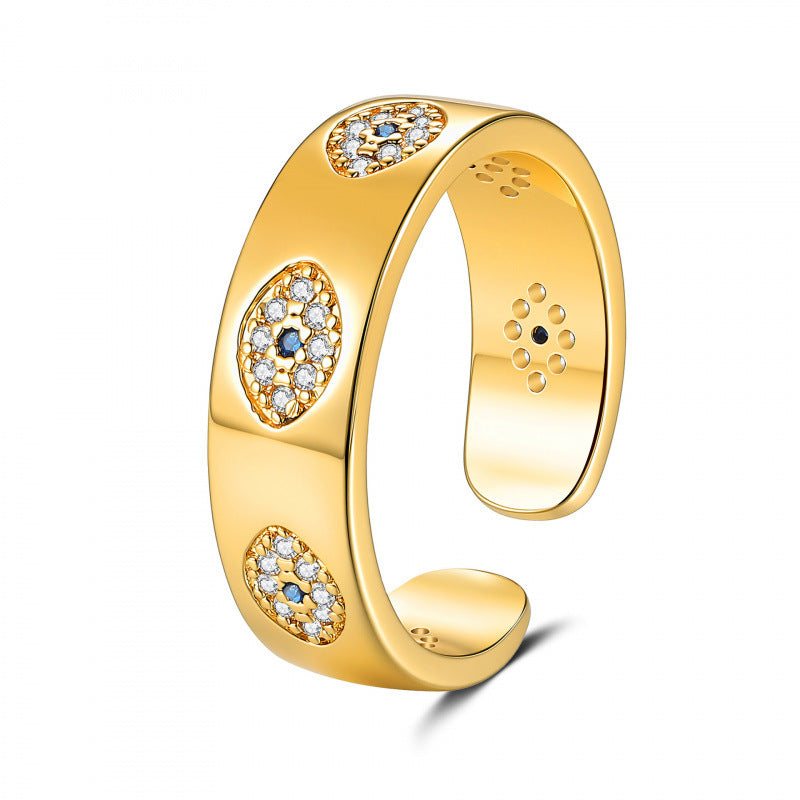 Eye Open Fashion Personality Hip Hop Ring