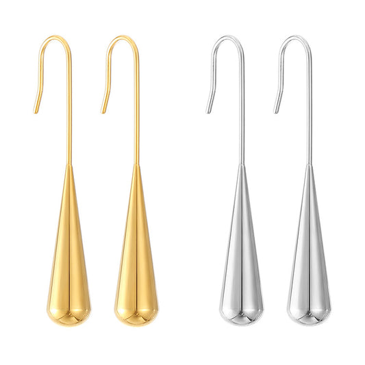 Women's Stainless Steel Water Drop High-grade Artistic Earrings