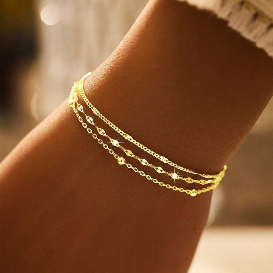 Women's Fashion Lip Chain Twin Exquisite Small Bracelet