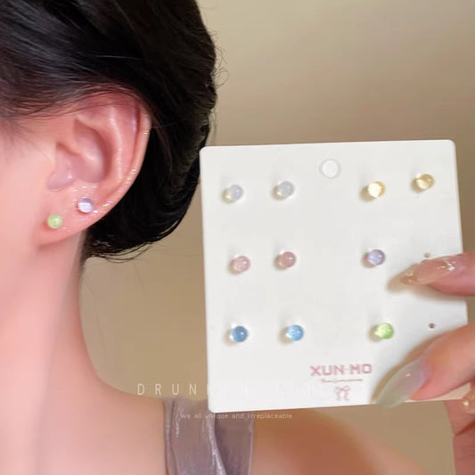 Women's Beads Bean-shaped Simple Fresh Cochlear Ear Bone Earrings