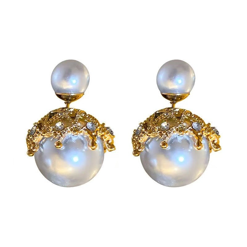 Luxury Fashion Temperament Wild Ear Diamond Mermaid Stud Earrings