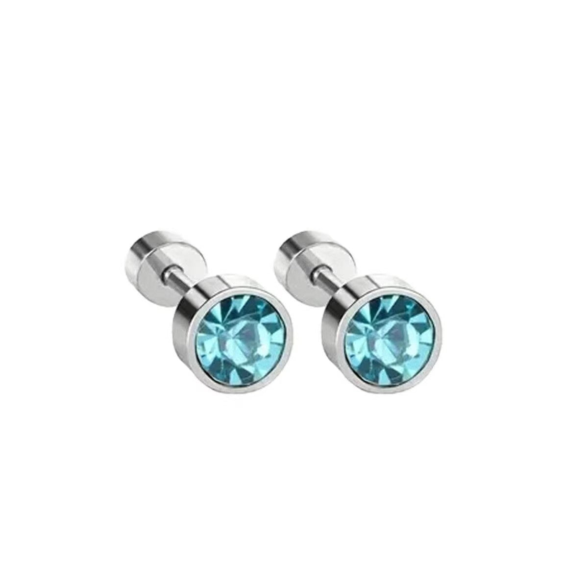 Stainless Steel Diamond Cup Car Plug Ear Bone Seconds Stud Earrings