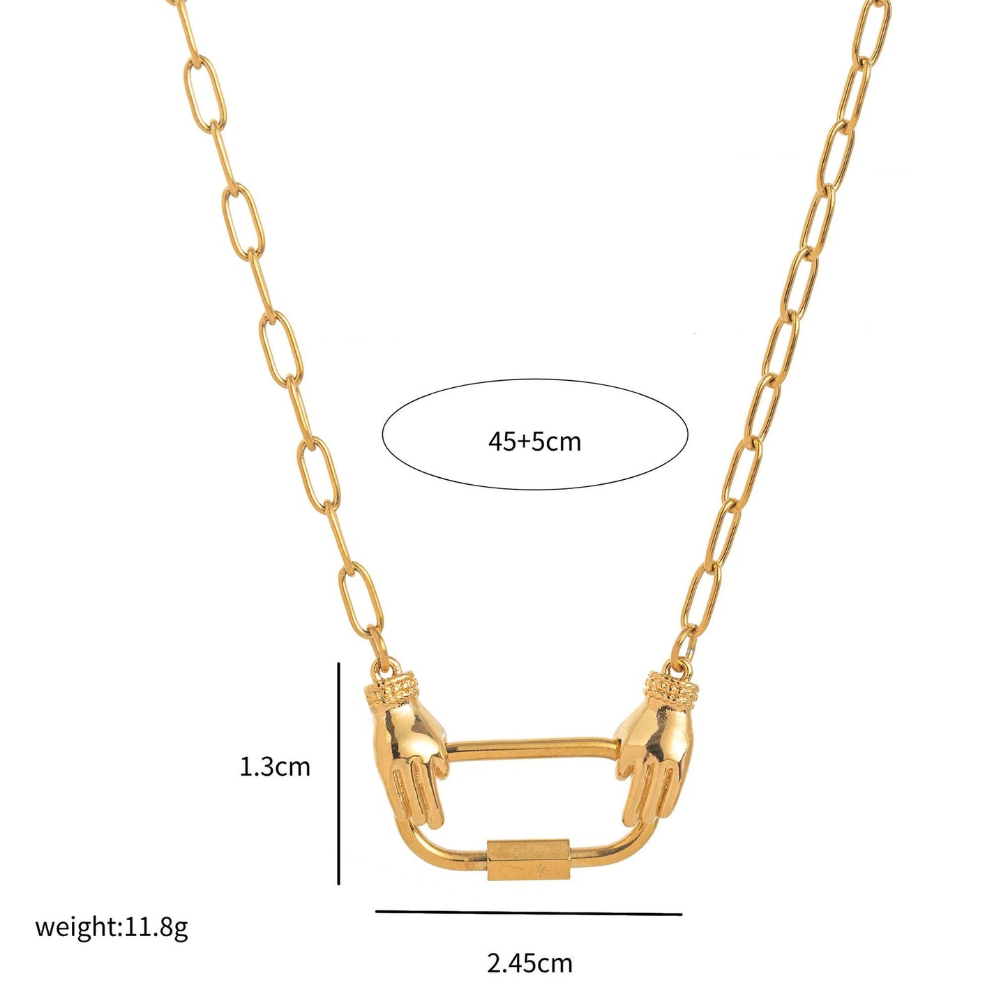 Stainless Steel Jeweled Furnace Vacuum Electroplating Necklaces