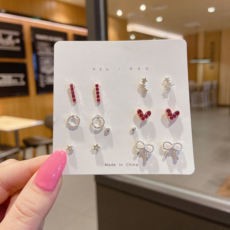 Women's Korean Style Metal Alloy Pearl High-grade Long Stall Light Stud Earrings