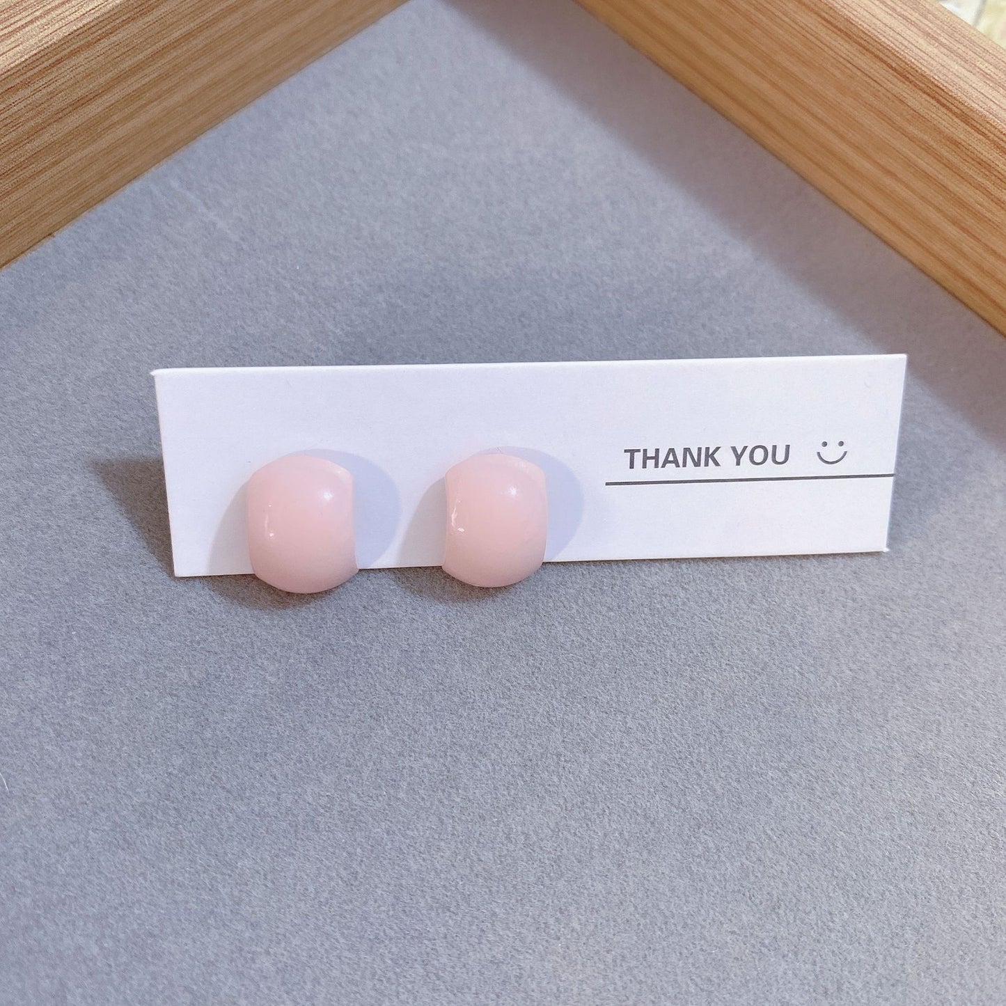Color Series Small Shaped Sier Ear Bone Versatile Fashion Geometry Stud Earrings