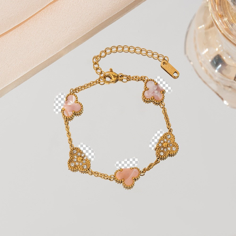 Diamond Clover Light Luxury High-grade Female Niche Simple Bracelet
