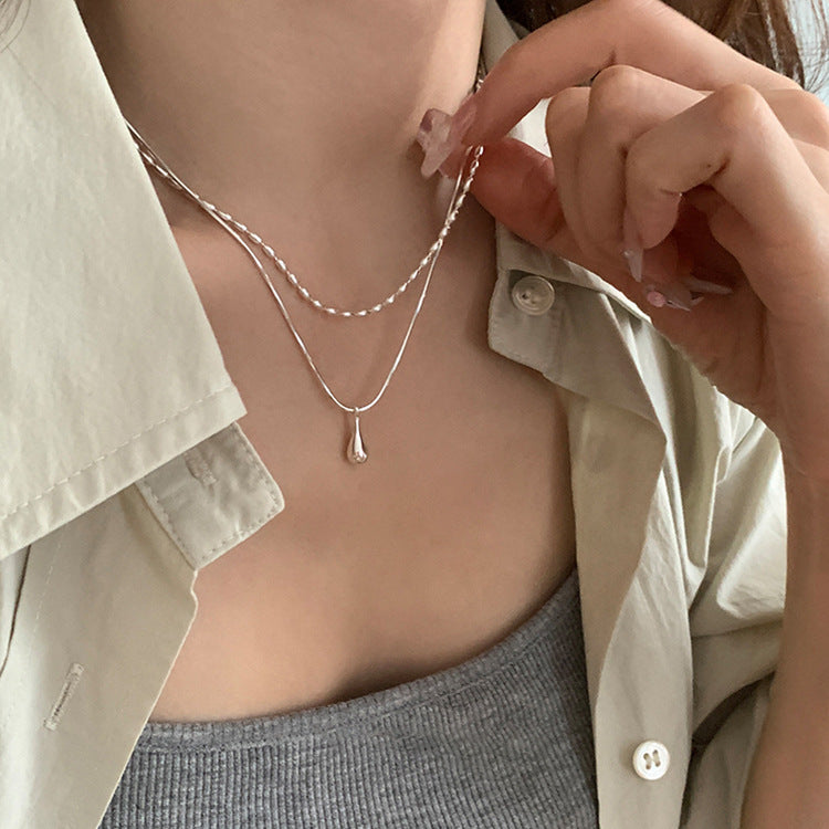 Women's Beans Metal Design Sense Niche Retro Personality Necklace