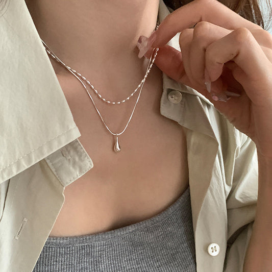 Women's Beans Metal Design Sense Niche Retro Personality Necklace