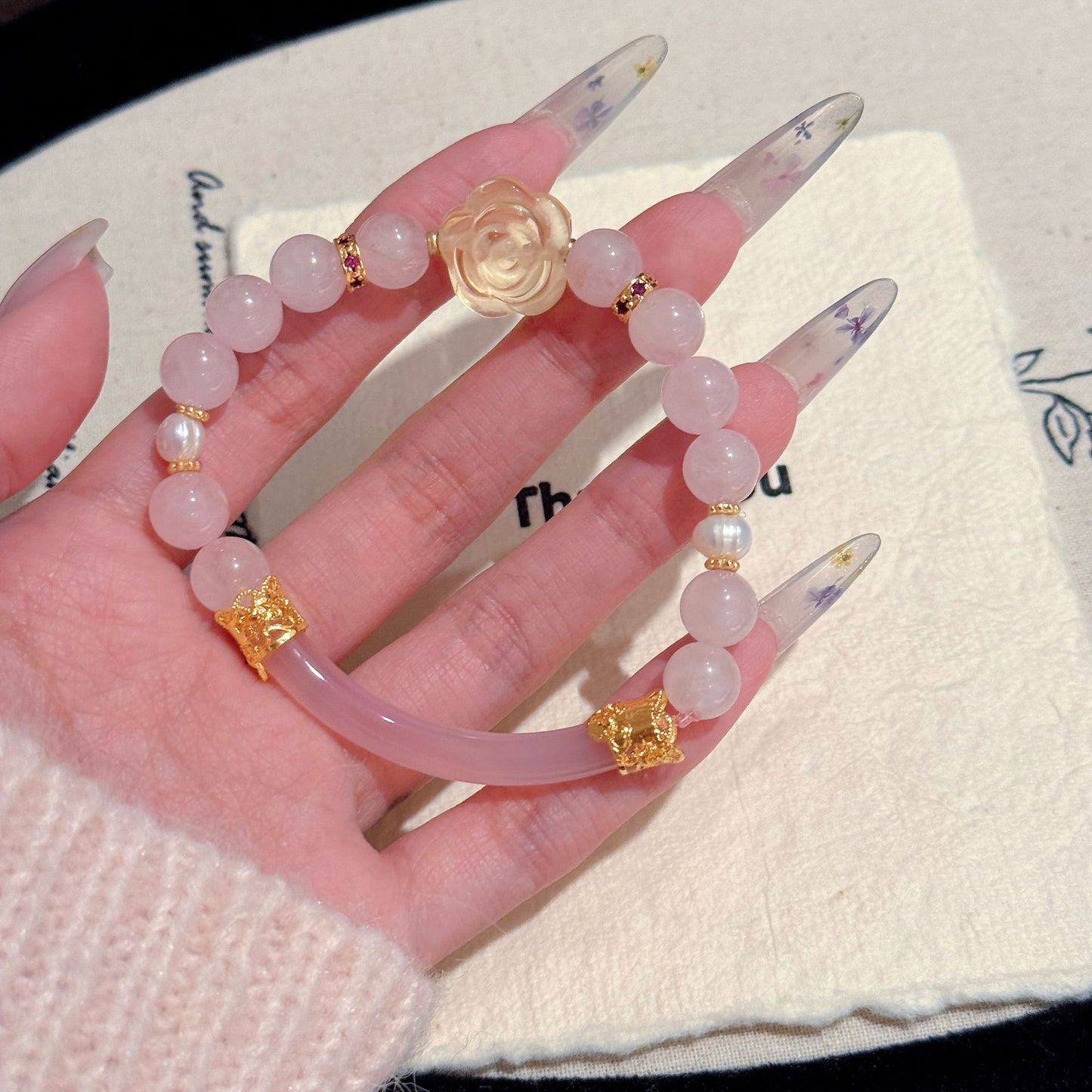 Camellia Citrine Light Luxury Minority High Sense Bracelet
