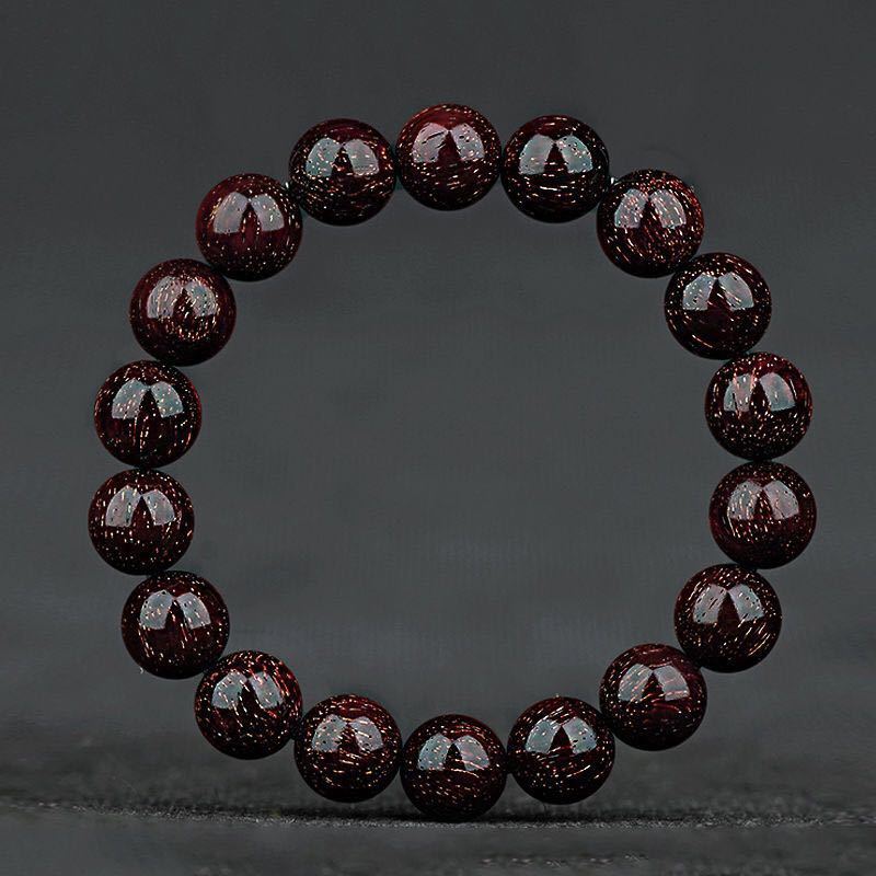 Men's Rosewood Imitation Star Crafts Nanmu Black Buddha Beads Bracelet