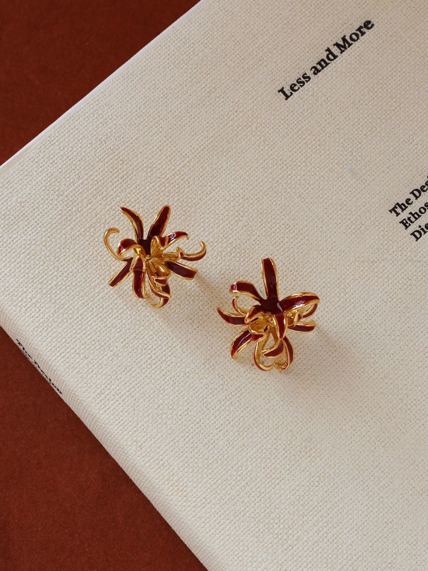 Women's Zhang Flower Stylish Enamel Light Luxury Stud Earrings
