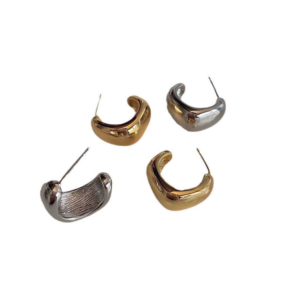 Women's French Geometric Glossy Square For Everyday Joker Simple Style Rings