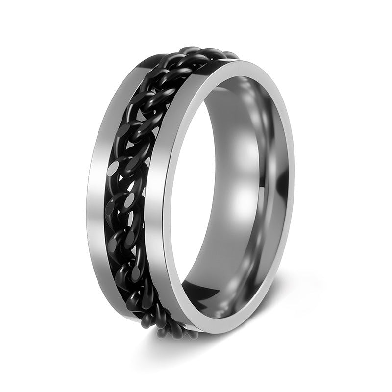 Titanium Decompression Hip Hop Cool Open Ring