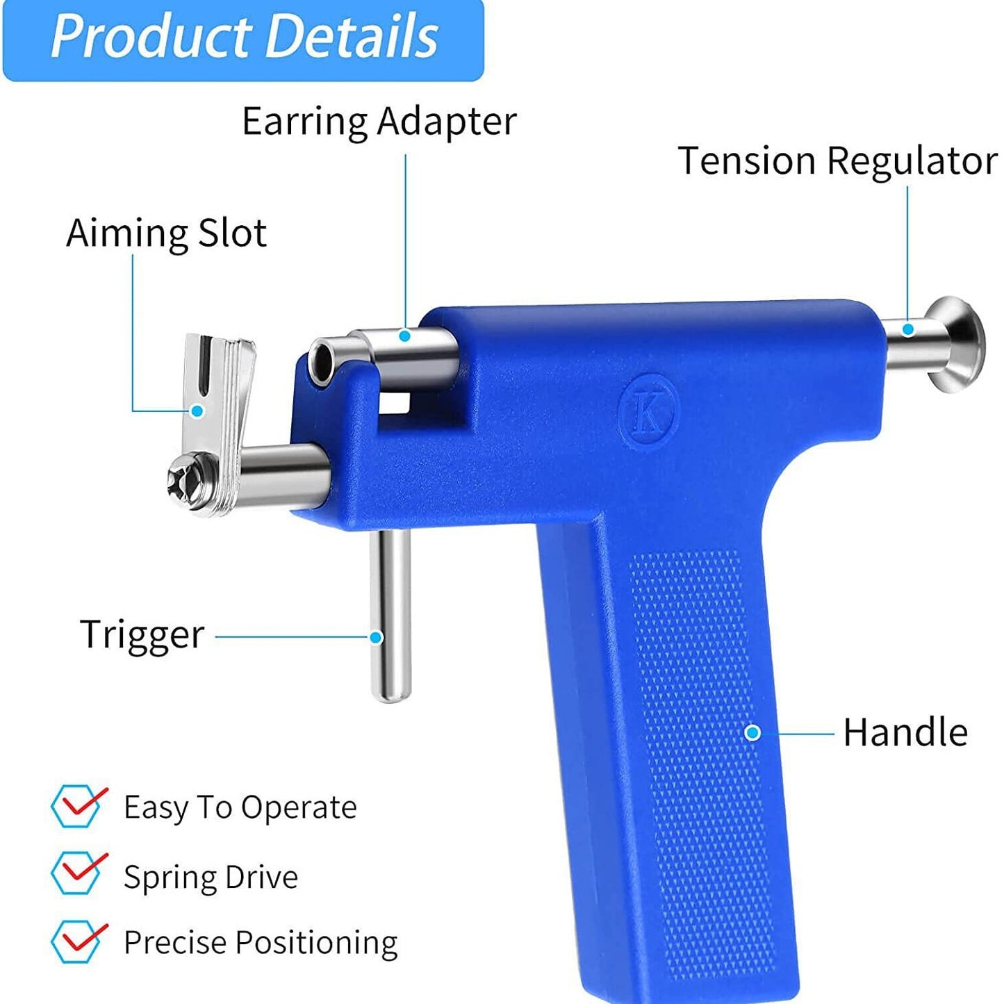 Get One's Ears Pierced Gun Adult Ear Piercing Stud Earrings