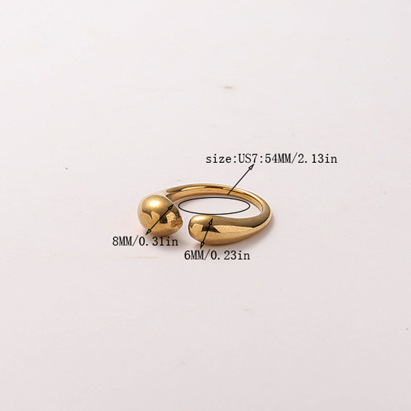 Steel Niche Short Stout High Low Adjustable Opening Titanium Ring
