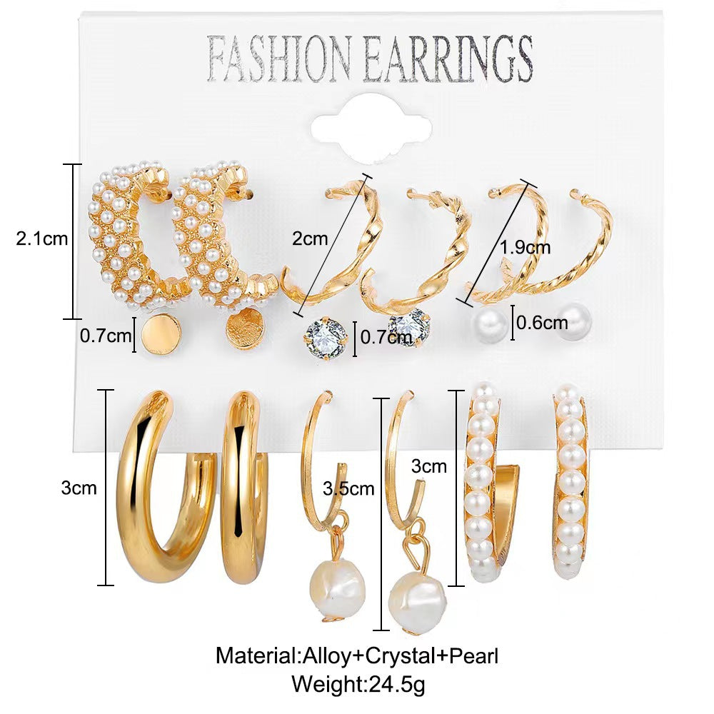 Of Pearls Vintage Circle Earings Refined Simple Exaggerated Personalized Earrings