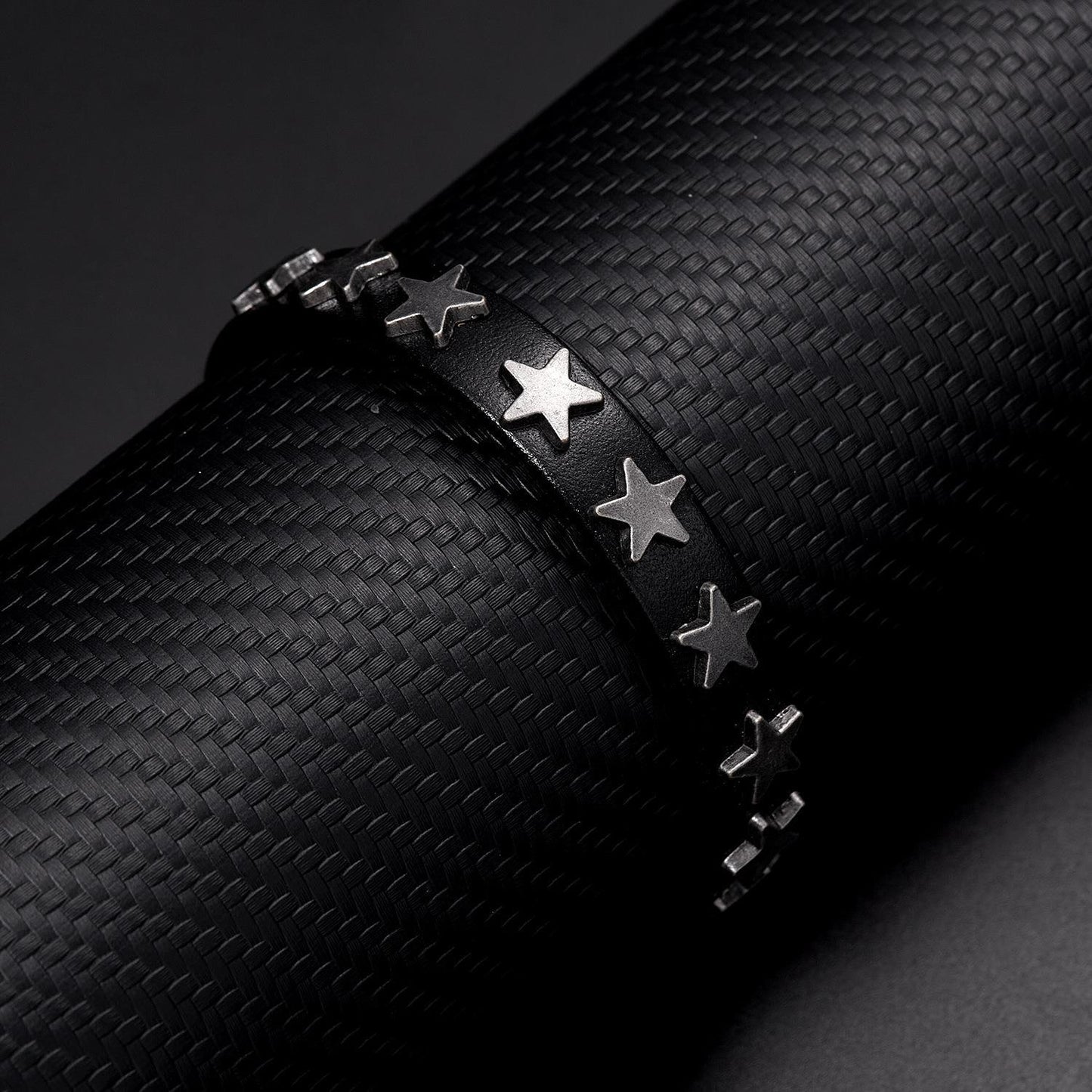 Punk Retro Five-pointed Star Cattle Leather Bar Street Bracelets