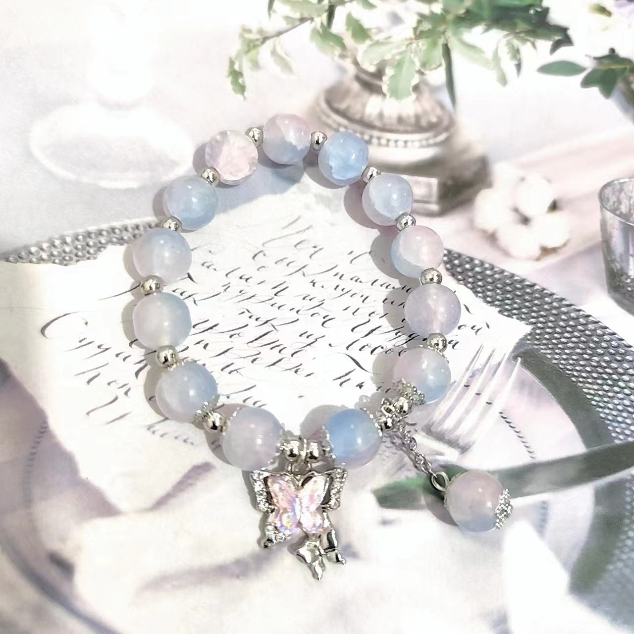 Cherry Blossom Glaze Female Design High Sense Bracelet