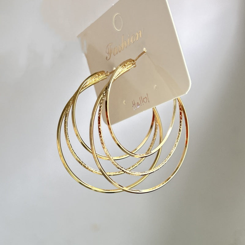 Female Multilayer Temperamental Tide Simple Personality Geometric Round Bracelets