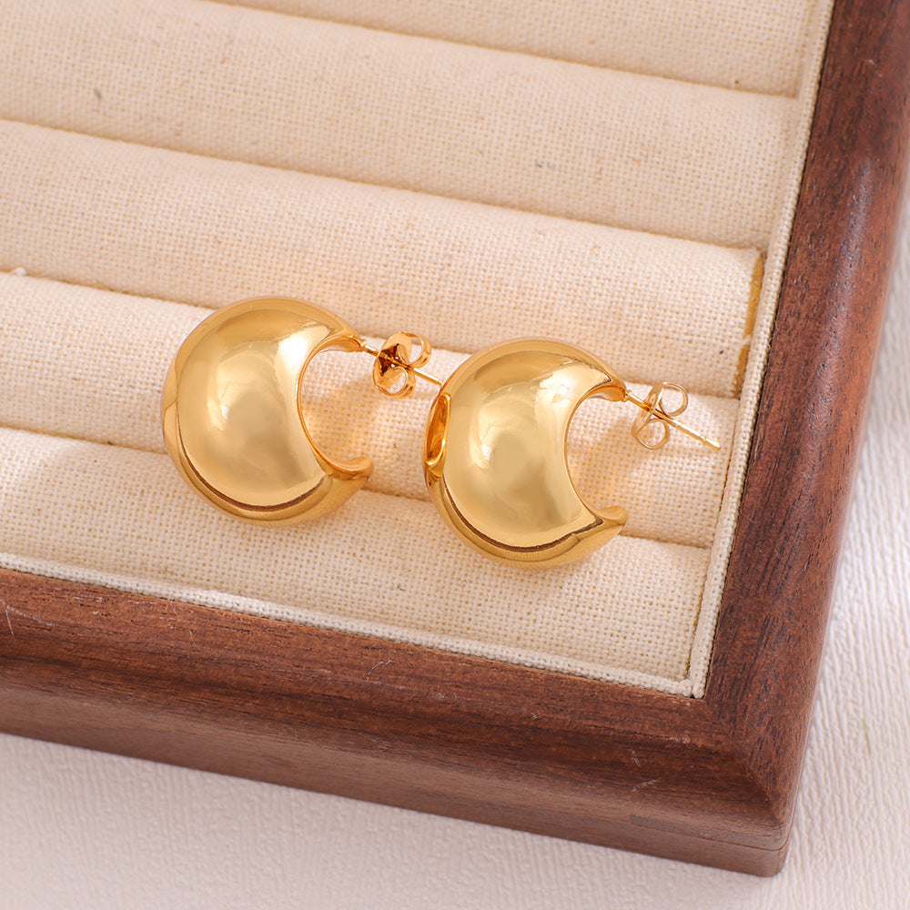 Women's Shaped Tube Style Light Luxury Fashion Simple Luxurious Earrings