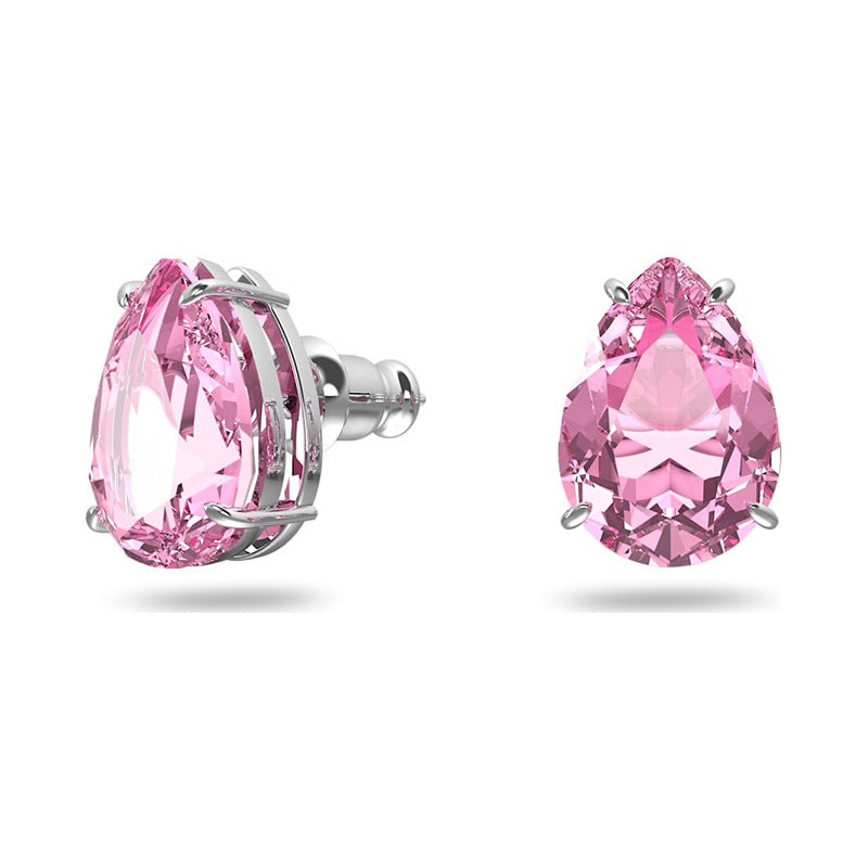 Candy Colorful Female Austrian Crystal Contrast Earrings