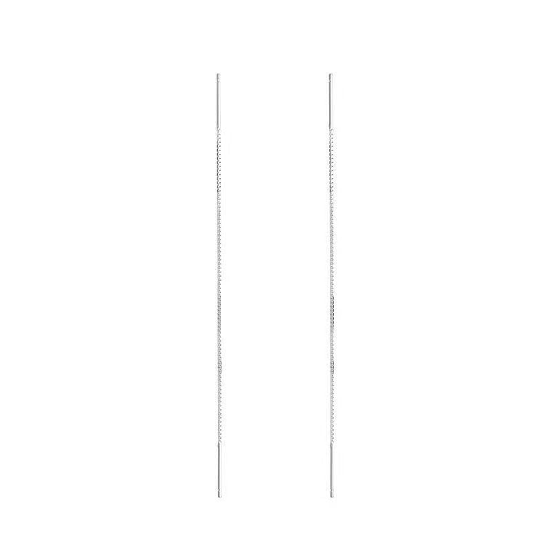 Sier Needle Long Temperament Wild Tassel Chain Super Fairy Ear Line