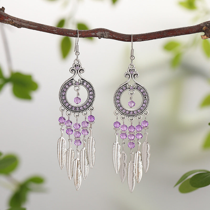 Artistic Sense Personalized Your Round Ethnic Earrings