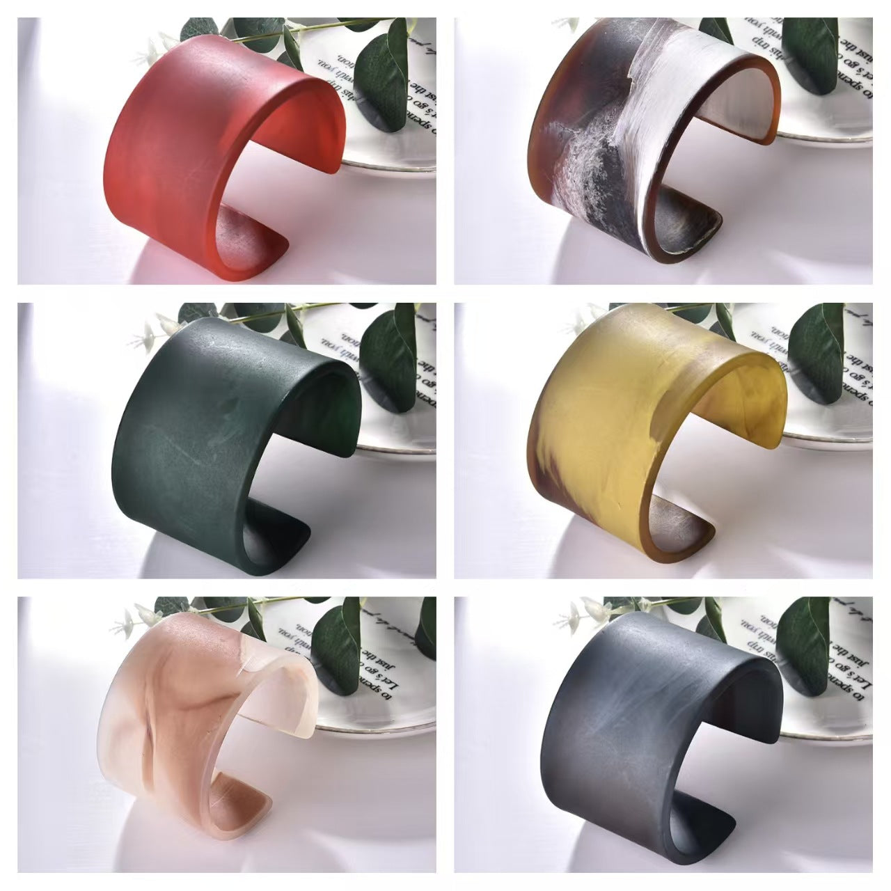 Versatile Style Acrylic Matte Pattern Niche Bracelet