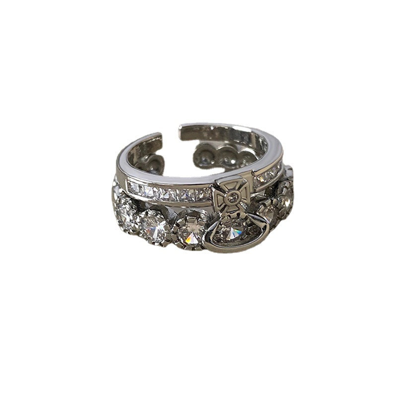 Women's Luxury Temperament Super Flash Zircon Detachable Rings