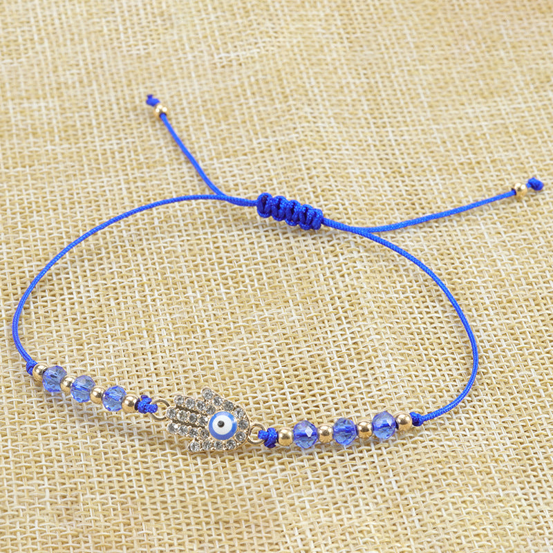 Crystal String Beads Angel Eyes Charm Bracelet