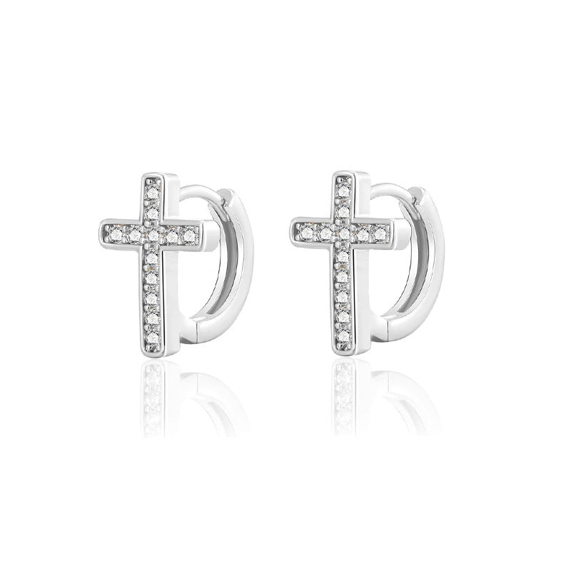 Refined Zircon Female Design High Sense Ear Personality Earrings