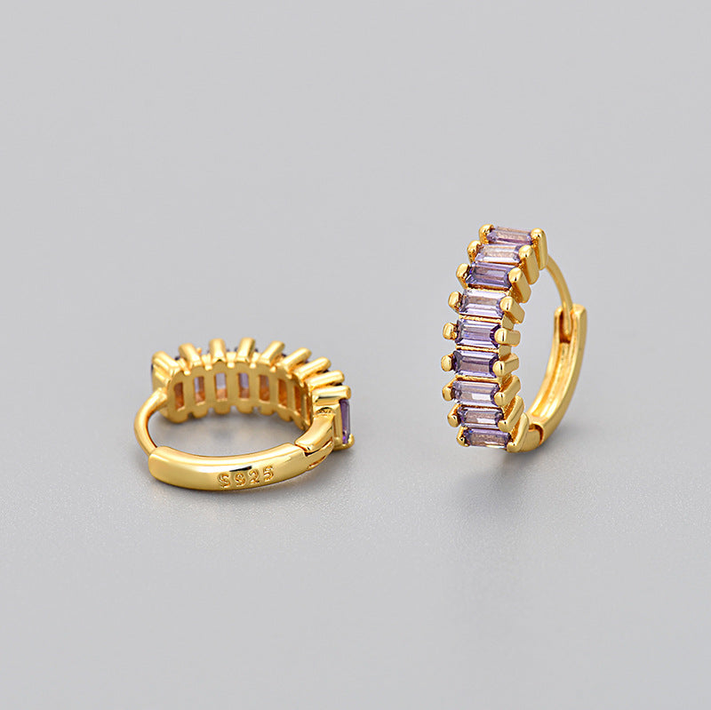 Rectangular Zircon Sweet Bohemian Affordable Luxury Earrings