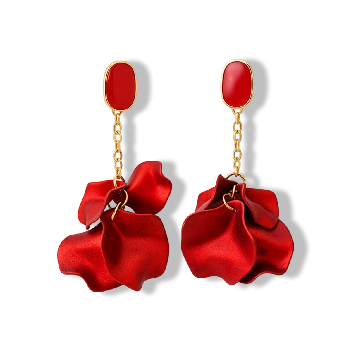 Acrylic Petal Fringe Ear Fashion High-key Dignified Light Luxury Earrings