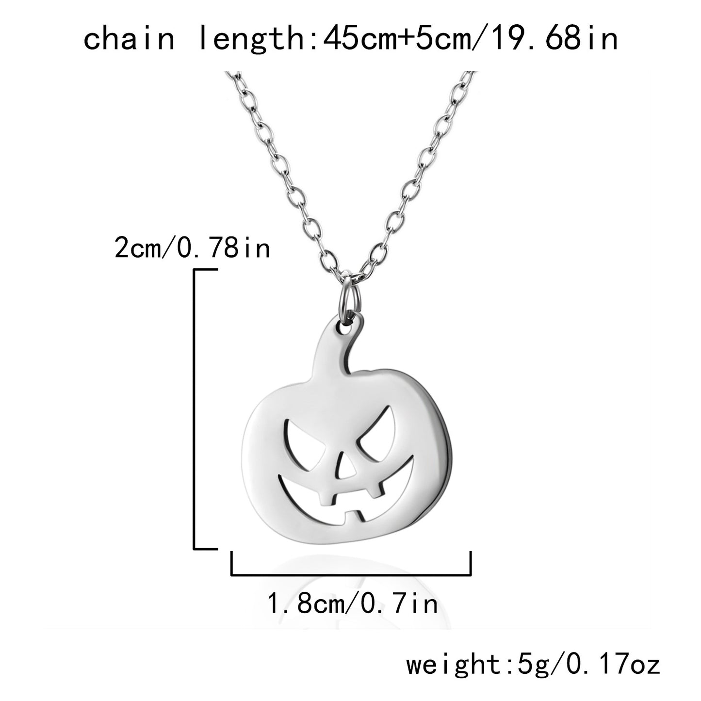 Element Titanium Steel Pumpkin Head Ghost Necklaces