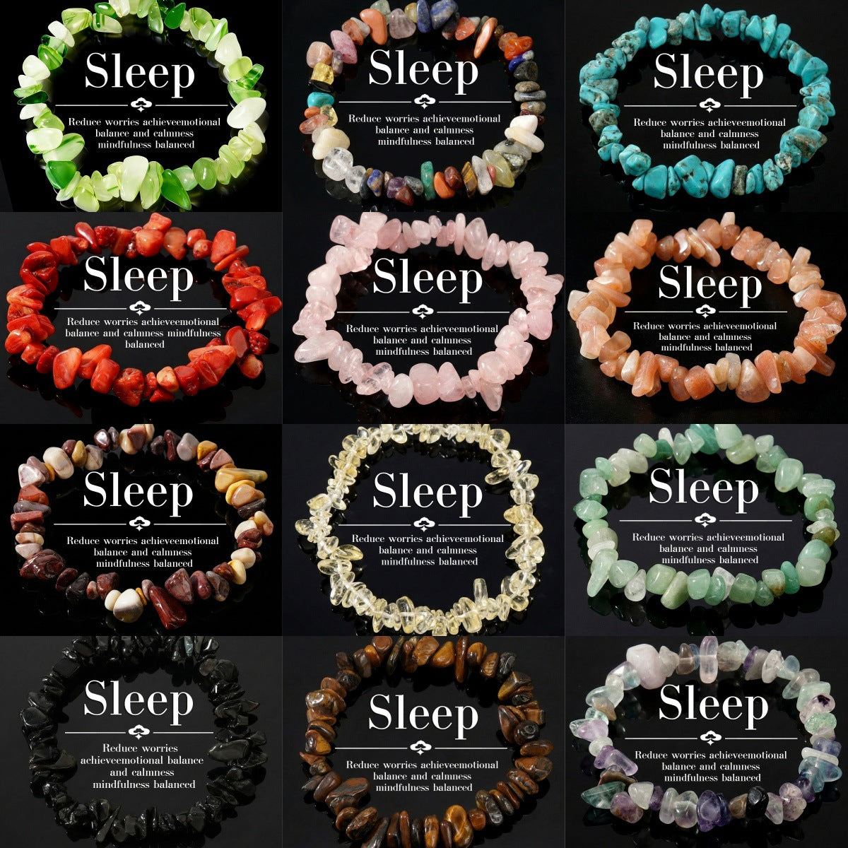 Multicolor Natural Stone Irregular Design Daily Bracelet