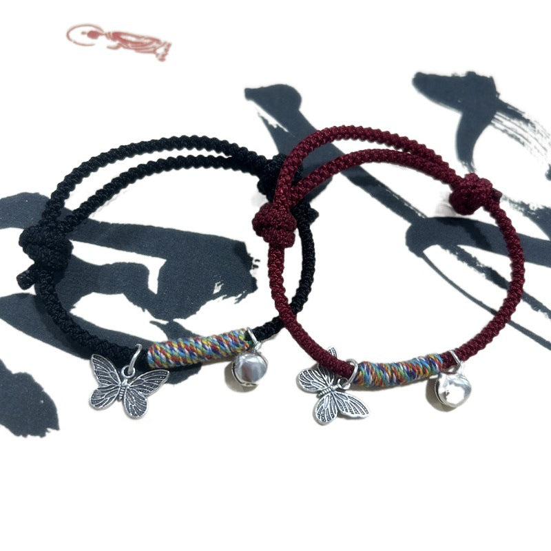 Bell Butterfly Carrying Strap Red Rope Bracelet