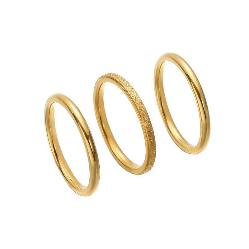 Titanium Female French Style Niche Advanced Light Luxury Iii Ring