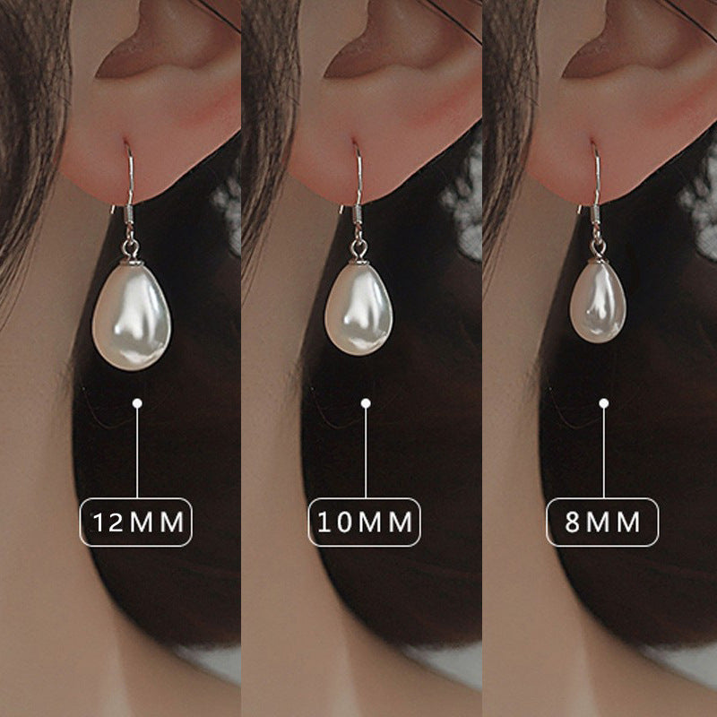 Water Drop Pearl High-grade Graceful Niche Design Earrings