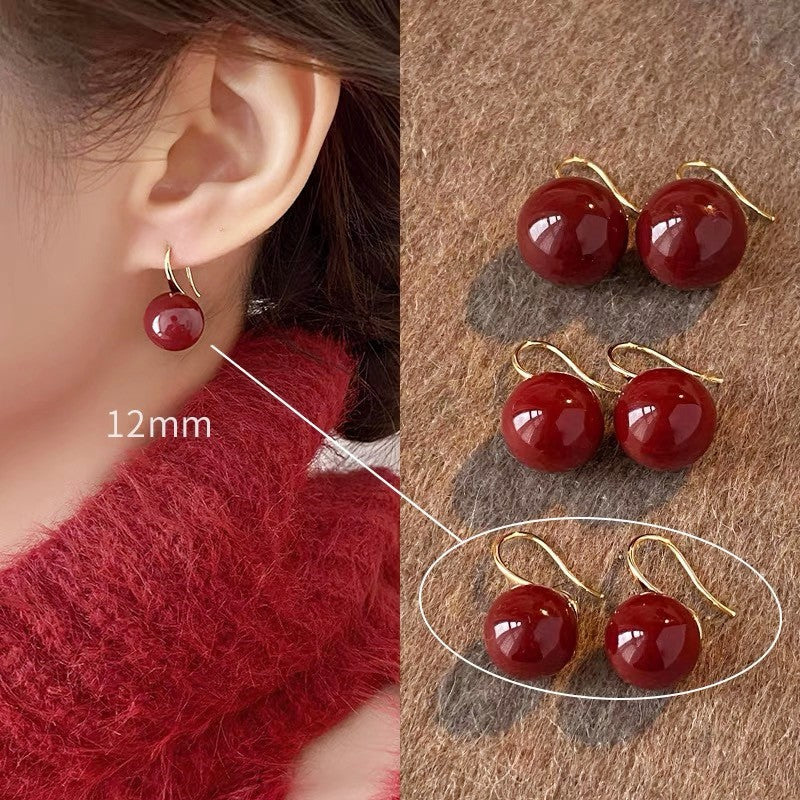 Women's Bean Pearl For Retro Style Elegant Earrings