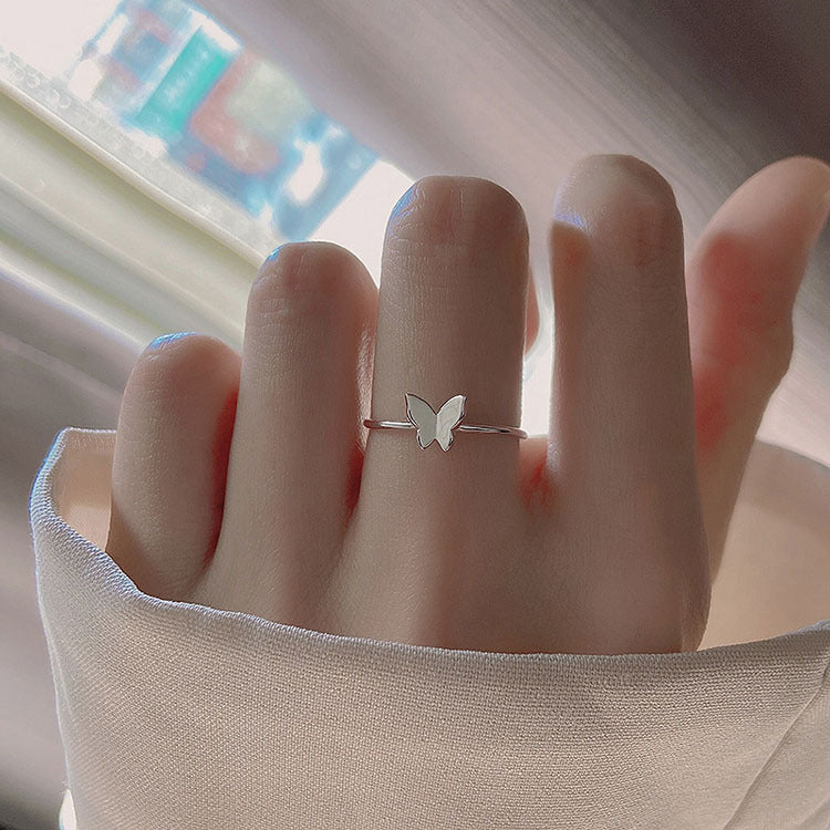 Sweet Small Butterfly Female Korean Style Fresh Ring