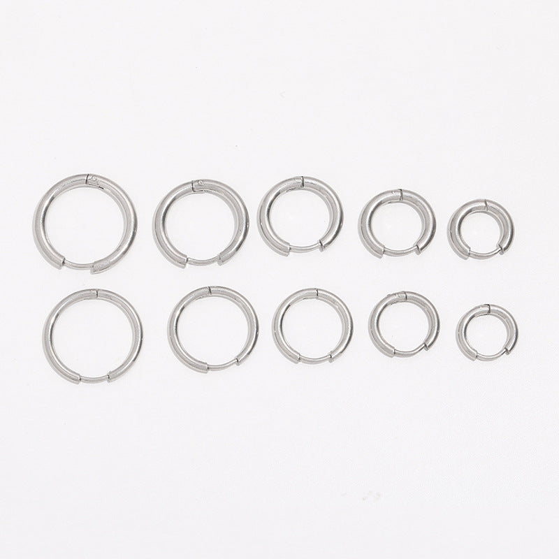 Classic Round Stainless Steel Wire Clip Eardrop Ear Buckle