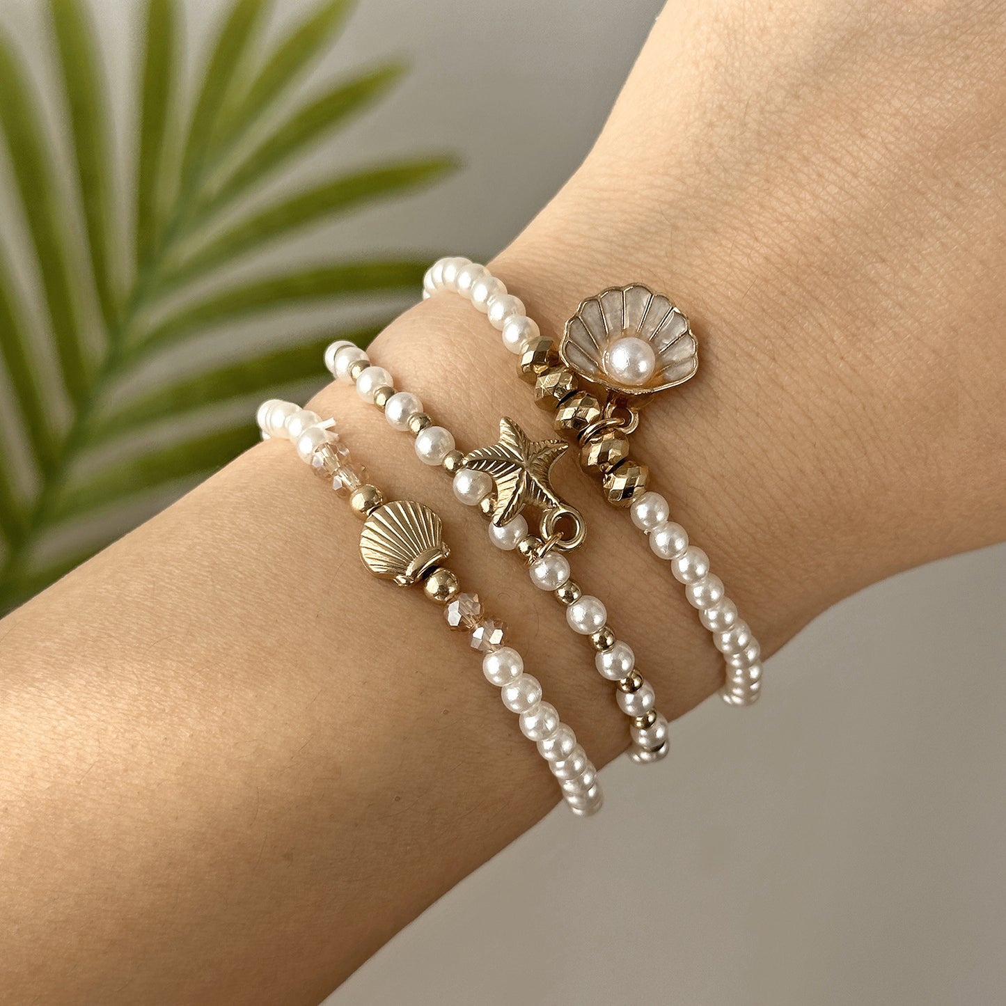 Bohemian Starfish Shell Summer Beach Bead Bracelets
