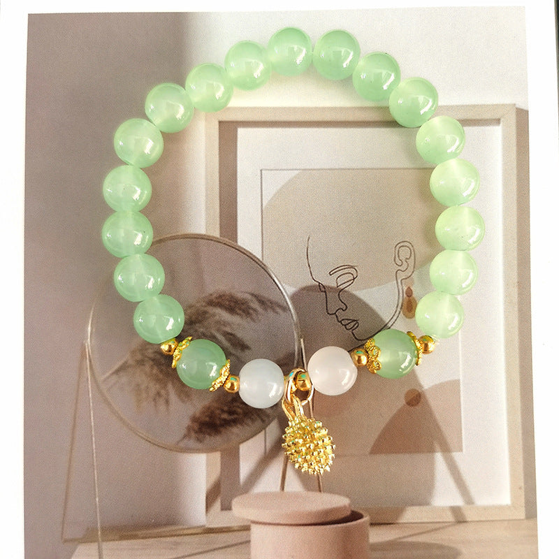 Colorful Gold Lotus Seedpod Cultural Creative Imitation Jade Scenic Bracelet
