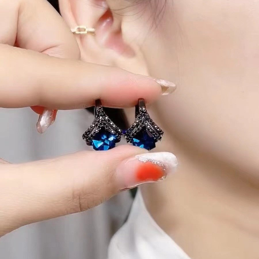 Women's Crystal High-grade Light Luxury Ear Clip With Earrings