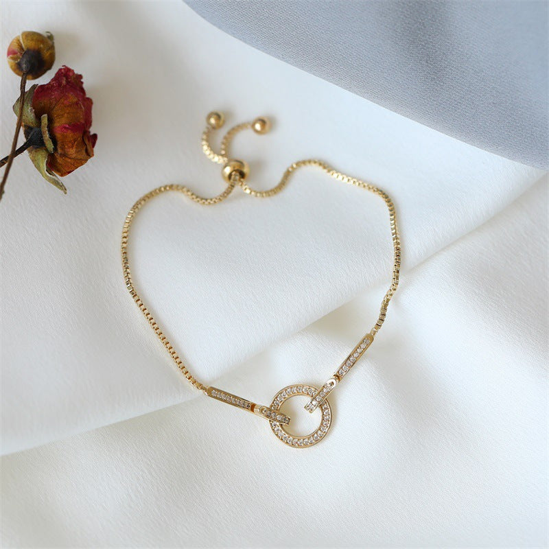 Women's Diamond Heart Retro Fashion Pearl Girlfriend Bracelets