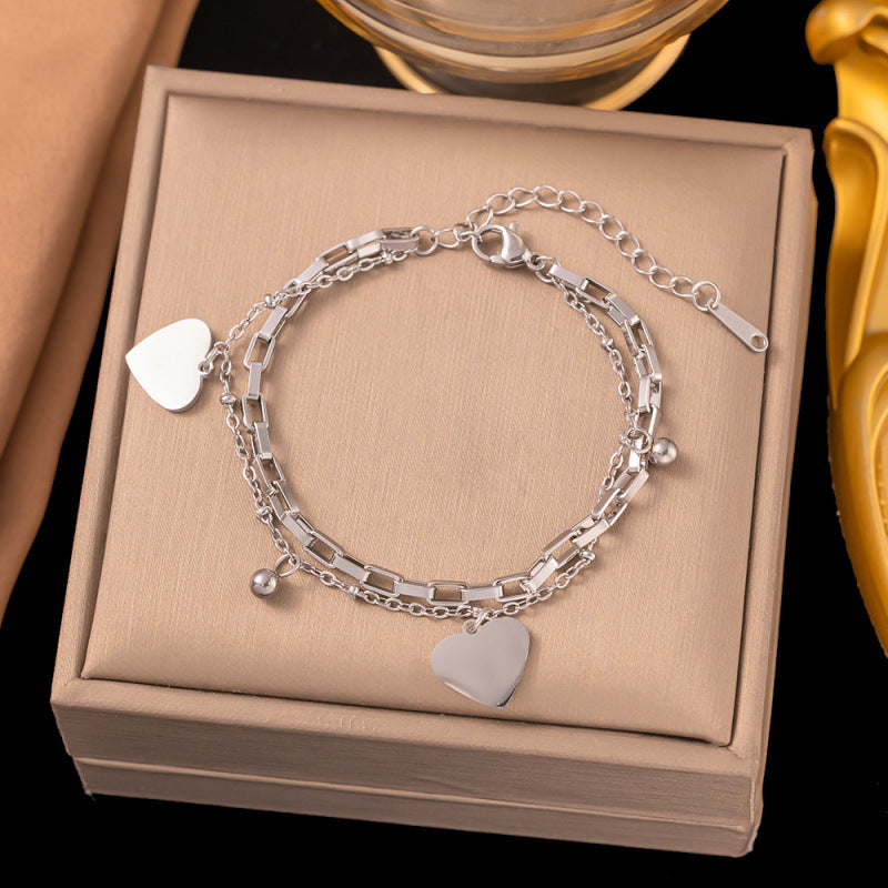 Titanium Steel Female Gold Fashion Light Luxury High Bracelets