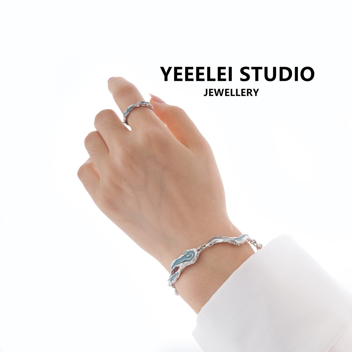 Style Trendy Design Light Blue Female Irregular Bracelets