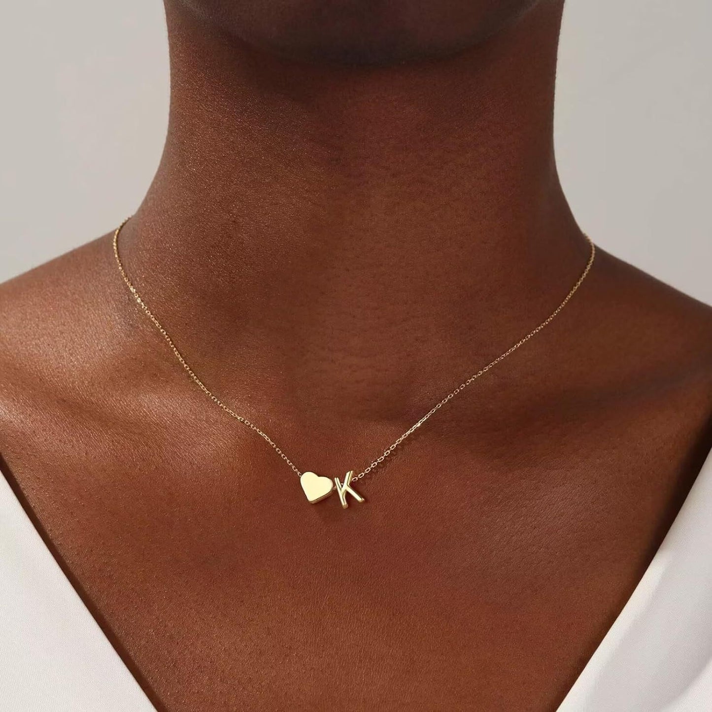 Love Letter Gold-plated Collarbone Durable Low Sensitivity Adjustable Necklace