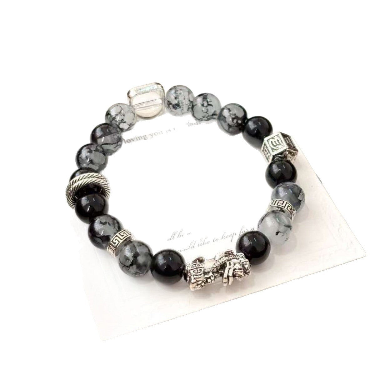 Men's Ink Painting Natural High-grade Couple Gift Father's Bracelets