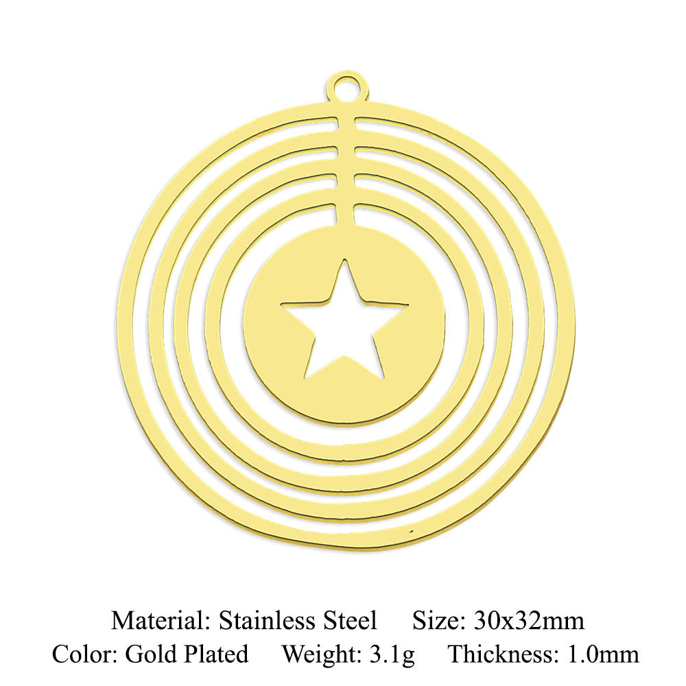 Titanium Steel Planet Ornament Accessories Geometric Pendants